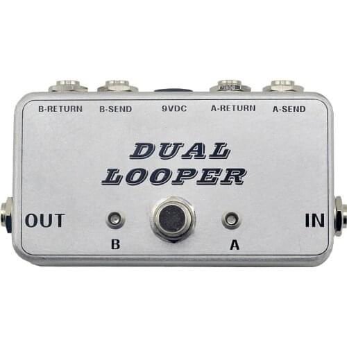 New A/B guitar looper pedal switch ture bypass effects pedal loop switch full metal footswitch pedal handmade free shipping