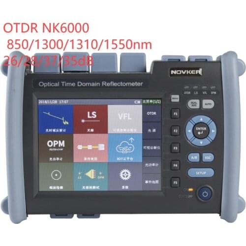OTDR NK6000 850/1300/1310/1550nm 26/28/37/35dB Optic Fiber MM 80KM And SM&MM Tester With OPM VFL Light Source Event Map OLT