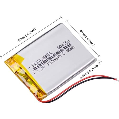604050 3.7V 1500mAh Rechargeable li-Polymer Li-ion Battery For e road route Y70 T71 GPS navigator DVR MP3 MP4 power bank C430V