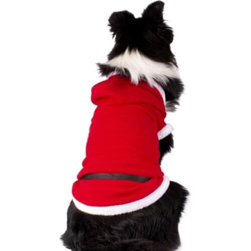 Dog Christmas Red Vest Dogs New Year Polar fleece Xmas Warm Cotton Down Coat Chihuahua Pet Yorkshire Sweater Jacket