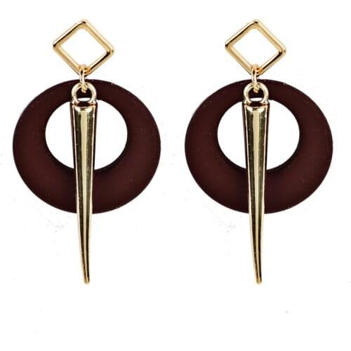 South Korea Earrings Jewelry Simple Temperament Retro Long Circle Ear Line Geometric Earrings For Women Statement earrings