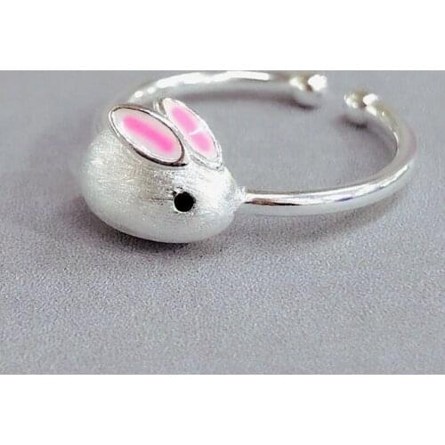 Sweet Cute Moon Carrot Rabbit Opening Ring For Women Fancy Wedding Party Finger Jewelry Animal Anillos Accessories Girls Gifts