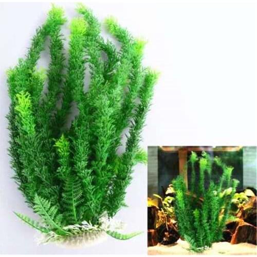 1Pc 50-55CM Large Aquarium Plants Plastic Artificial Fake Water Grass Ornament Fish Tank Decor
