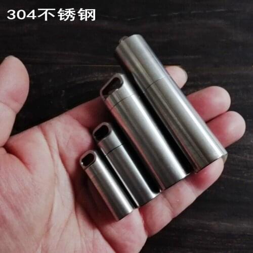 304 Stainless Steel Sealed Bottle Waterproof CNC Sealed Small Medicine Box Storage bottle