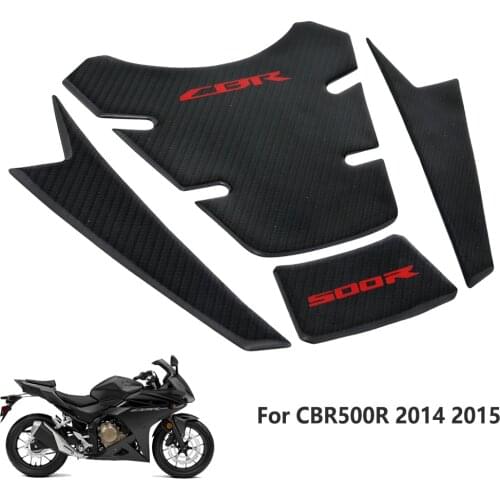 3D Motorcycle Tank Pad Gel Protector 3D carbon fiber pattern fuel tank sticker for Honda CBR500R CBR 500R 2014 2015