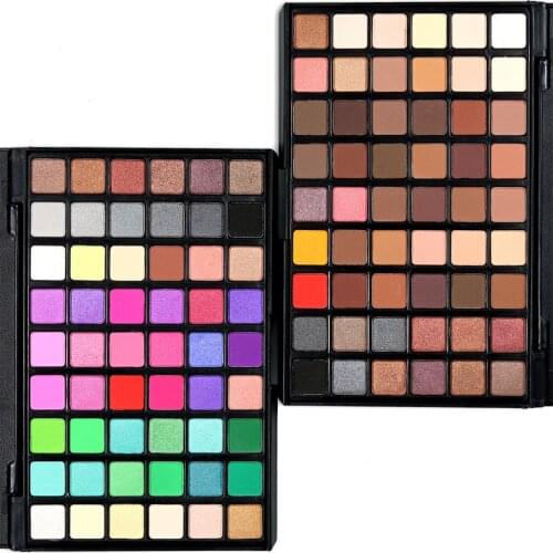 54 Colors Pro Natural Shiny Shimmer Matte Eyeshadow Palette Smoky Eyes Makeup Cosmetic Set