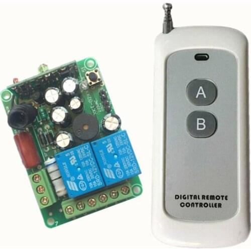 AC220V 2CH RF Wireless Mini Switch Relay Receiver Remote Controllers & Transmitter Toggle Momentary