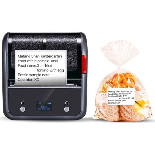 B3S Thermal Barcode Label Printer 3 inch POS Receipt Printer 80mm Bluetooth USB for Windows Phone Price Tag Inkless