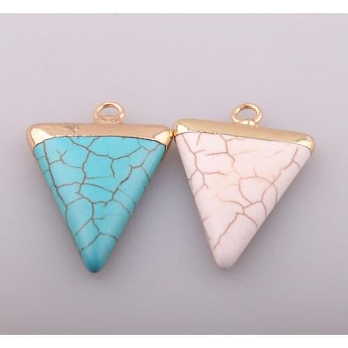 Bohemian Tribal Jewelry,Fashion Calaite Triangle Stone Pendant