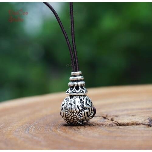 12mm 1pcs 3hole Sterling Silver Guru Beads Carved Dragon Mala Bead Japa Beads Bracelet Earrings Jewelry Findings DIY Accessories