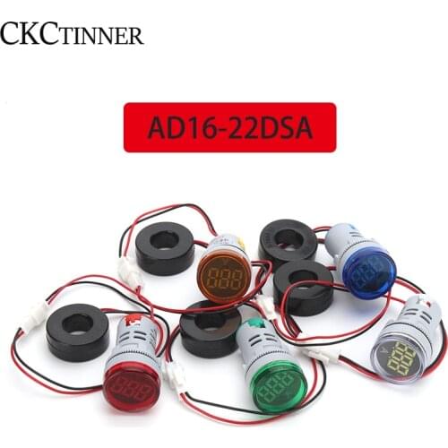 22MM 0-100A LED Digital Ammeter Current Meter Voltmeter Ampere Gauge Indicator Light Signal Lamp Boat Warning Lights Range