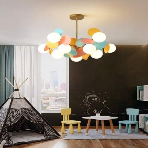 Childrens room lamp chandelier Modern Colorful led chandelier for Living Room Bedroom Dining Room Home Decor Hanging Lamp