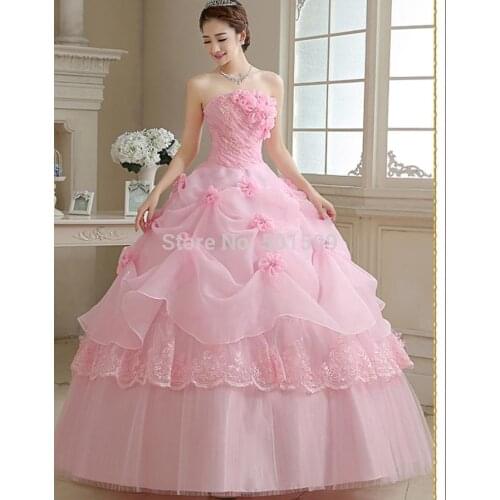 Pink beading floral ruffles lace embroidery long medieval dress Renaissance Gown princess Victori/Marie Antoinette