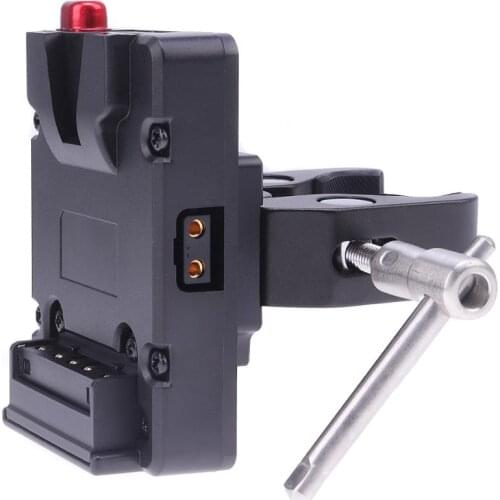 Fotga Pocket Sized Mini Nano V-Lock V-Mount Battery Power Supply Plate Adapter with D-tap Clamp