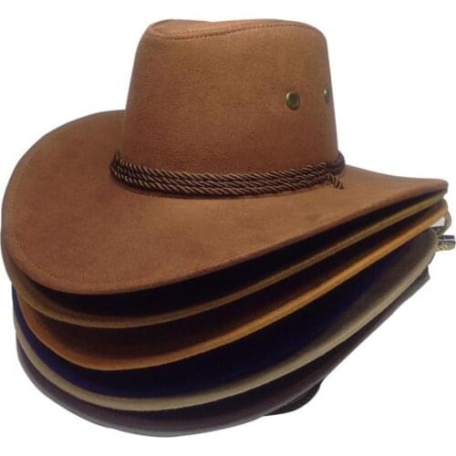 60%HOTMen Summer Travel Sun Visor Wide Brim Casual Horse Riding Western Cowboy Hat CapS1