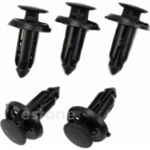 50 Pcs 8mm Hole Black Plastic Rivet Car Door Push Clip for Toyota for car accessories