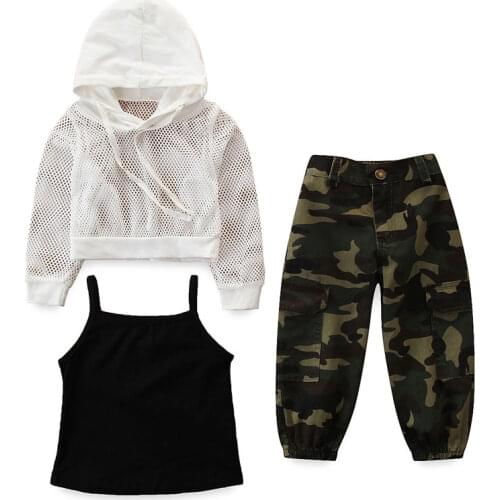 Girls clothing sets spring autumn children fashion coat+top+pants 3pcs tracksuits for baby girls kids jogging suits toddler 2020