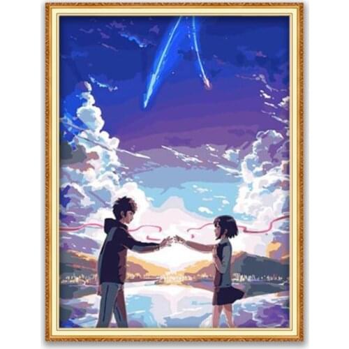 Cartoon Anime DIY Cross Stitch Embroidery 11CT Kits Craft Needlework Set Cotton Thread Printed Canvas Home Decoration New Design