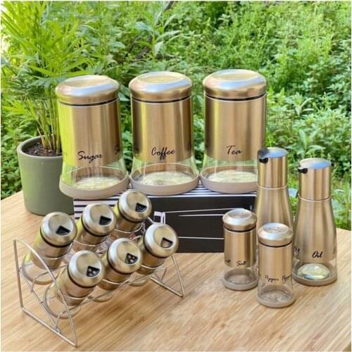 13 piece Dowry Set/honey Foam spice salt shaker luxury kitchen utensil