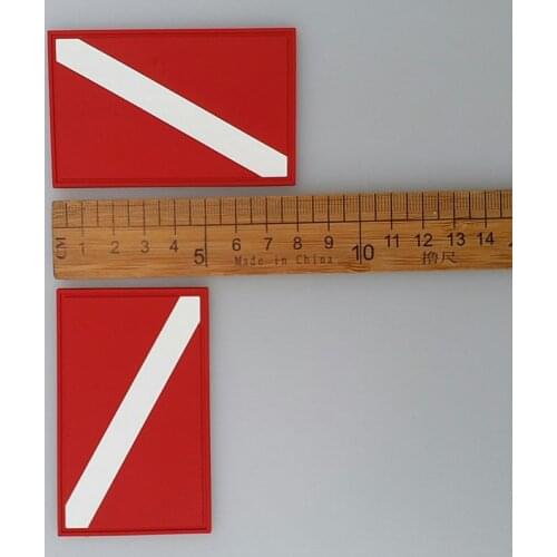 Multi-Purpose Scuba Dive Diver Down Flag Patch Badge for Underwater Snorkeling Diving Gear Equipment 8x5 cm