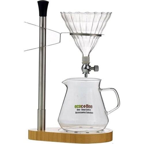 Free Shipping V60 Bamboo Base Stainless Adjustable Steel Coffee Dripper Stand / Coffee Dripper set