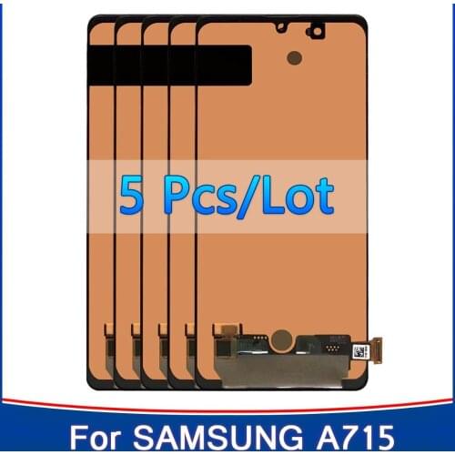 5pcs/lot Original AMOLED LCD For Samsung Galaxy A71 LCD Display A715 A715F A715FD Touch Screen Digitizer Assembly for A71 screen