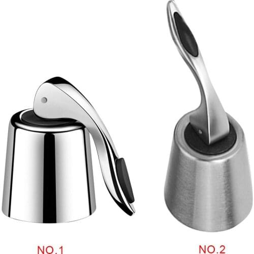 Wine Bottle Stopper Stainless Steel Reusable Leakproof Silicone Beverage Bottle Sealer Wine Fresh Saver