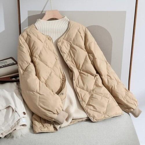 Ultra Light Down Jacket Women Winter Jacket Long Sleeve Warm Parkas Korean Fashion White duck Down Coat Female Outwear