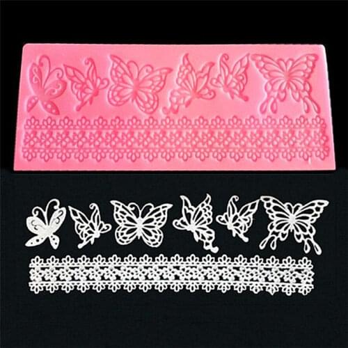 Hollow Butterfly Shaped Fondant Cake Mold Silicone Mold lace pattern Mould Bakeware Baking Cooking Tools Sugar Cookie Decor