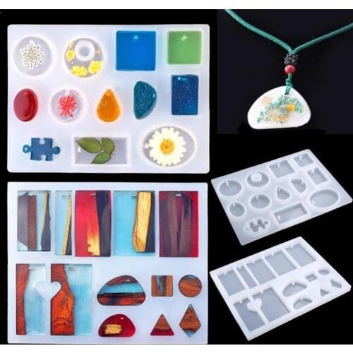 Silicone DIY Handmade Casting Molds Making Jewelry Mould Jewelry Making Craft Trays Tool Pendant Craft H7V8