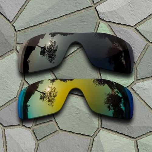 Grey Black&Yellow Golden Sunglasses Polarized Replacement Lenses for Oakley Batwolf