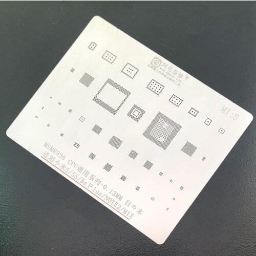 For Xiaomi 5/5s/5p/note2/mix BGA Stencil MSM8996 CPU Reballing IC BGA Solder Heat Template Tin Plant Steel Net 0.12mm Thickness