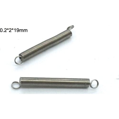 10pcs Stainless steel tension spring 0.2mm wire diameter extension spring with hook mini type NEW wholesale