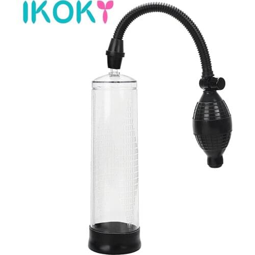 IKOKY Vacuum Pump Penis Pump Climax Cock Enlarge Sex Toys For Men Male Penis Enlargement Extender Adult Product Sex Shop