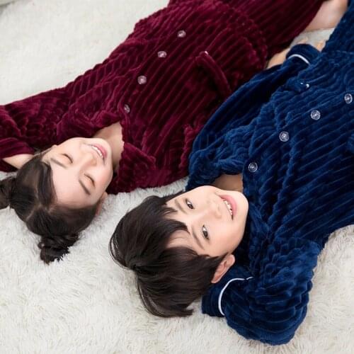 MudiPanda Winter Boy Pajamas Set For Teenagers Girls Nightshirt Baby Home Clothes ChildrenS Flannel Warm Pyjamas Enfant