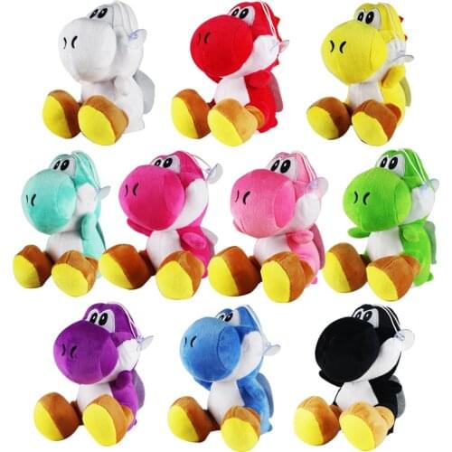 10Pcs/Lot 18cm Plush Animals Toys Green Yellow Blue Dragon Keychain Pendant Stuffed Doll Gifts For Children