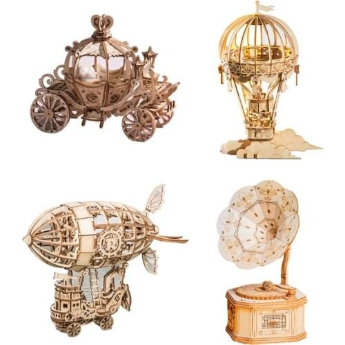 3D Wooden Puzzle Self-assembly Craft Kits DIY Handicraft Toys for Adults Teens Dropship