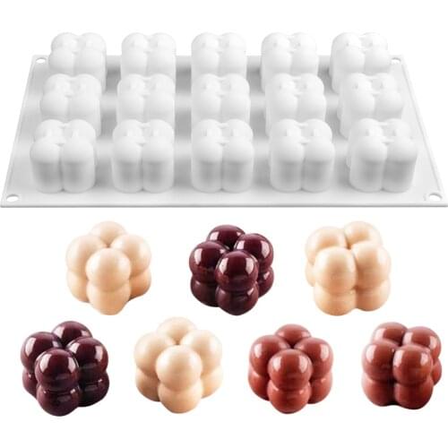 3D Small Cube Candle Mold Silicone Candle Molds for DIY Handmade Candle Making