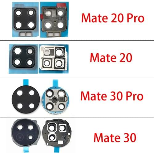 5pcs/lot Housing Back Rear Camera Glass Lens For Huawei Mate 20 30 Pro With Cover Frame Holder