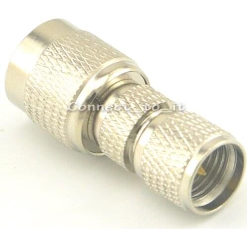 5 pieces/lot) Nickel Plated TNC Male to Mini UHF Male Straight Connector RF Coax Adapter