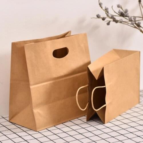 Kraft Paper Bags with Twist Handle Gift Bags Packaging Biscuit Candy Food Cookie Bread Snacks Baking Bags Store Clothes Packing