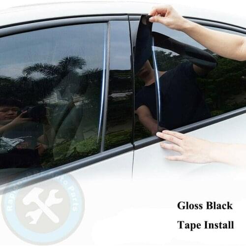 Black Pillar Posts 4pcs 6Pcs Set Door Trim Fit For Hyundai Sonata 8 9 10 2011 2012 2013 2014 2015 2016 2017 2018 2019 2020 2021