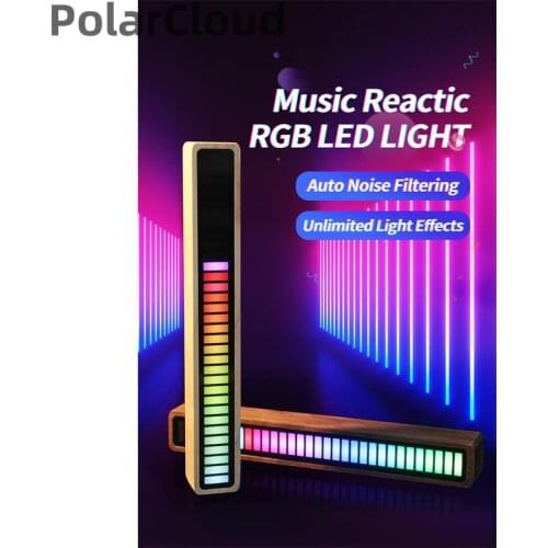 Visible Rhythm Lights RGB Colorful Auto Music Sound Control LED Level Light Game Bed Room Vehicle Atmosphere Light Backlight