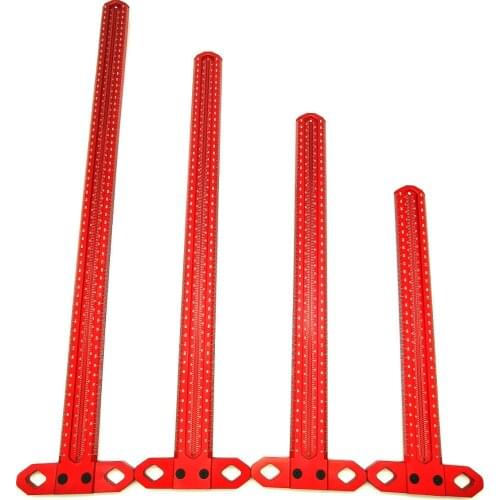Woodworking Scribe Center Finder T Type Ruler Gauge Crossed-Out Tool Aluminum Alloy Measuring Tools Marking Hole Scribing