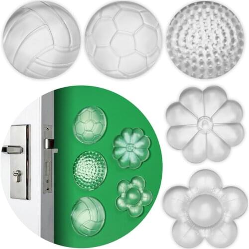 Door Stoppers Wall Protection Safety Shock Absorber Anti Collision Pads Bumpers Security Cartoon PU Protection Stickers