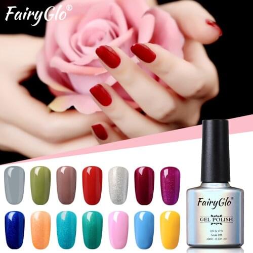 FairyGlo 3 In 1 Nail Gel 10ML One Step Gel Varnish UV LED No Need Base Top Coat Gel Nail Polish Lucky Lacquer Gel Paint Hybrid