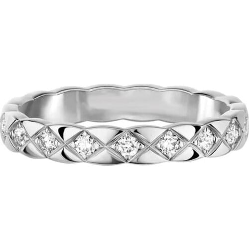 DIWENFU Solid S925 Sterling Silver FL Diamond Ring for Women Real 14K Rose Gold Color Bizuteria Anillos De Diamond Jewelry Men