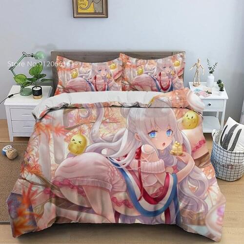 Azur Lane Bedding Set Cartoon Anime Duvet Cover 2/3 Pieces For Bedroom Bed Quilt Cover Home Textile Bed Cover Set (No Sheets)