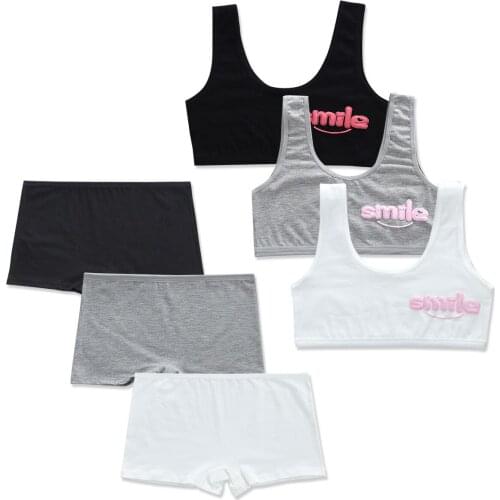 Training Bras Set Girls Teenage Underwear Set Girls Bra for Teens Children Underwear 8-14 Years