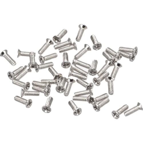 Uxcell M1.2 x 4mm Phillips Screw Fastener Silver Tone for Laptop PC TV Fan Audio Switch 500pcs